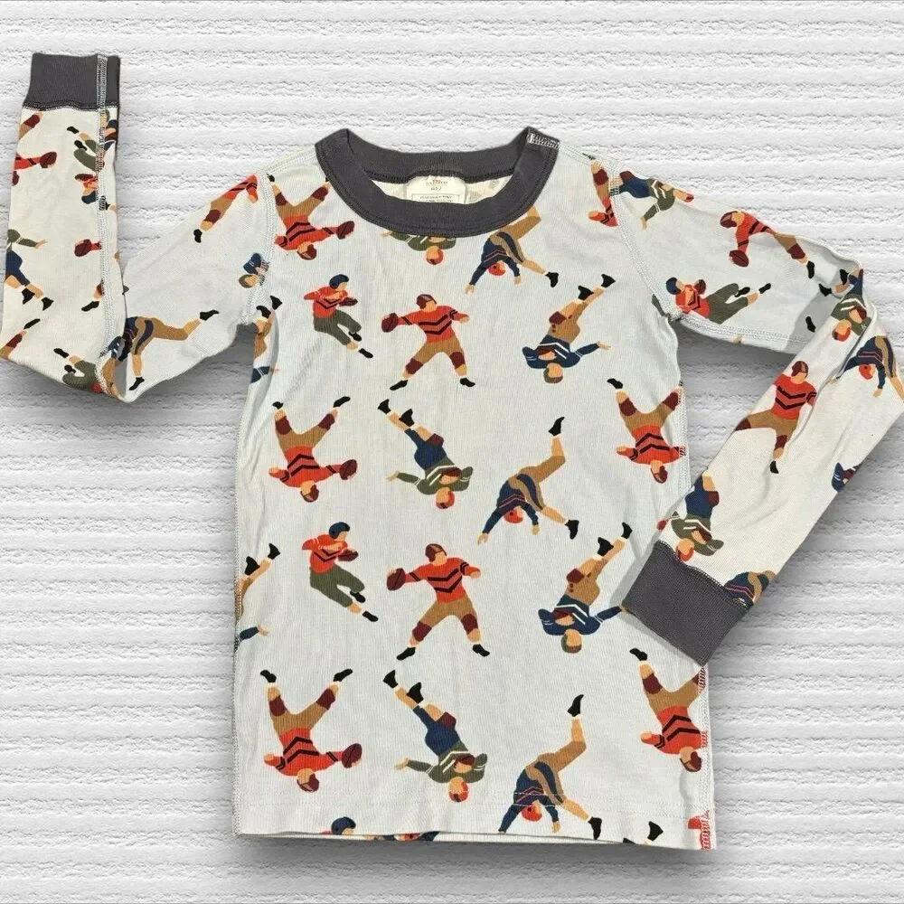 Hanna Andersson 6-7 Footabll Rugby Pajama Top